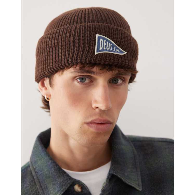 SUNNY SPORTS Deus EX MACHINA ニット Deus Ex Machina campus beanie in brown | ASOS