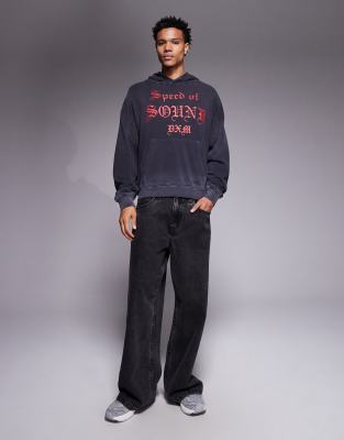 Deus Ex Machina Chamber Choir Oversized Hoodie In Blue