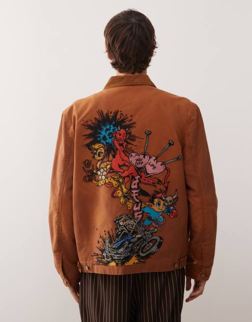 Deus Ex Machina collective improv worker jacket in brown with all