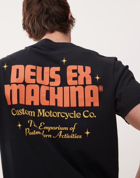 Deus Ex Machina drop down graphic t-shirt in black