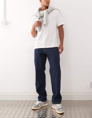 Deus Ex Machina Deus Ex Machina Dallas Stripe Work Pant-Blue