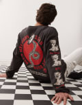 [Deus Ex Machina] Deus Ex Machina Dancing Ghost graphic long sleeve t-shirt in grey S GREY