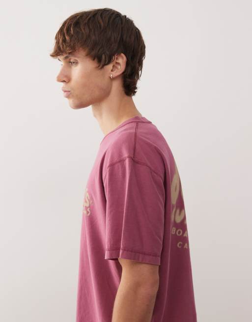 Deus Ex Machina Debris t-shirt in pink garment dye, 5 of 5