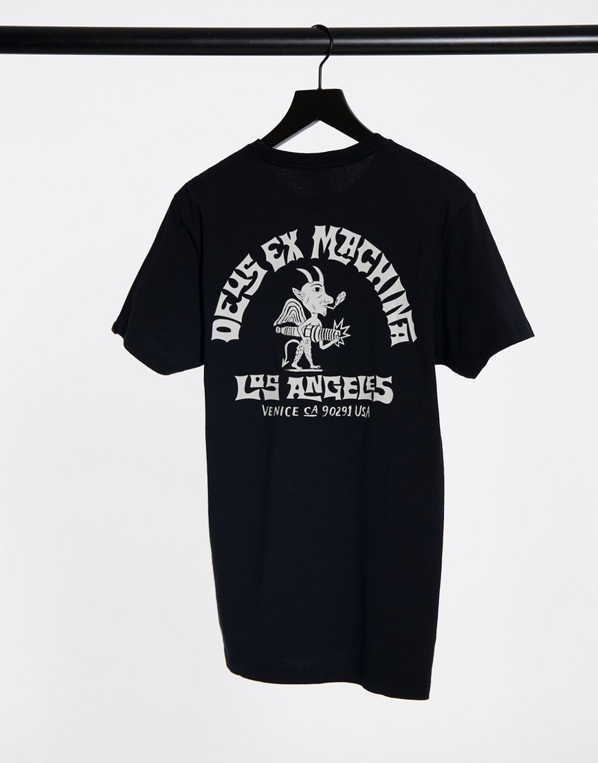Deus Ex Machina - Devil Venice - T-shirt met merk-adres in zwart