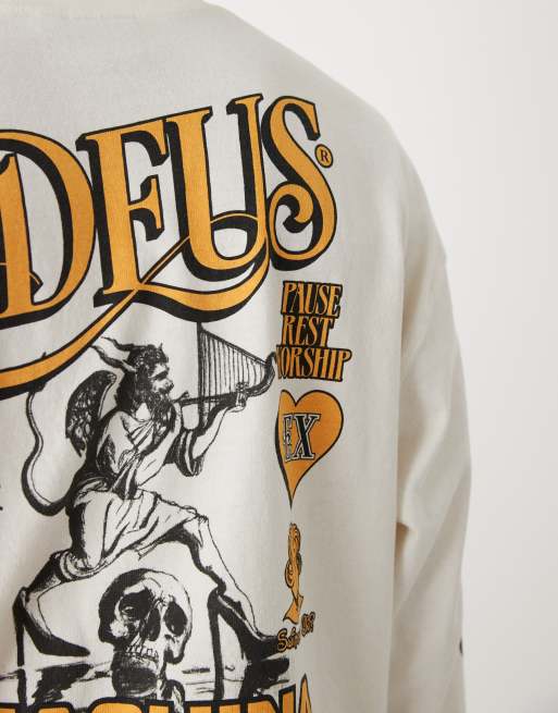 DEUS EX MACHINA タッパー XL Deus Ex Machina divine spark long sleeve T-shirt in white | ASOS
