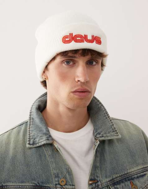 Deus Ex Machina double track beanie in white - view 1