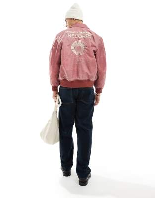 Deus Ex Machina Dream House Bomber Jacket In Red