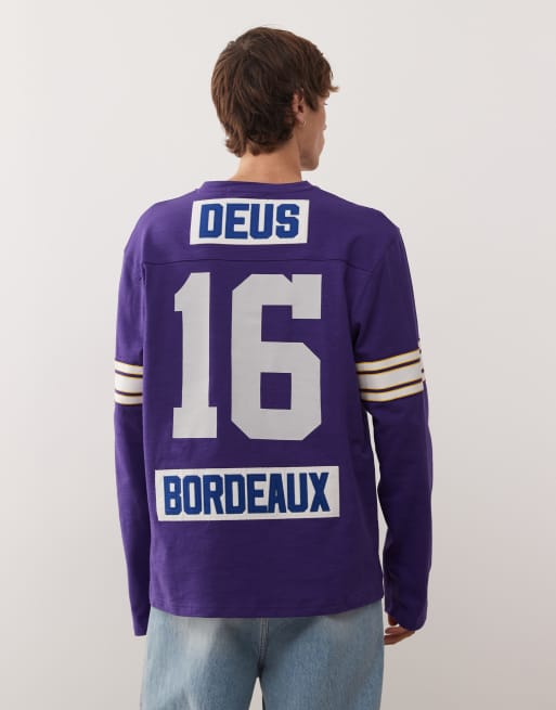 Deus Ex Machina - Eight Track - Top in jersey a maniche lunghe pesante viola scuro, 4 di 5