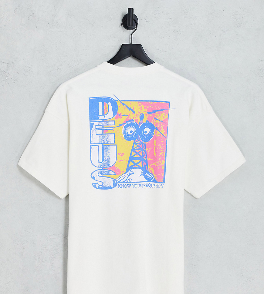 Deus Ex Machina frequency t-shirt in off white exclusive to ASOS