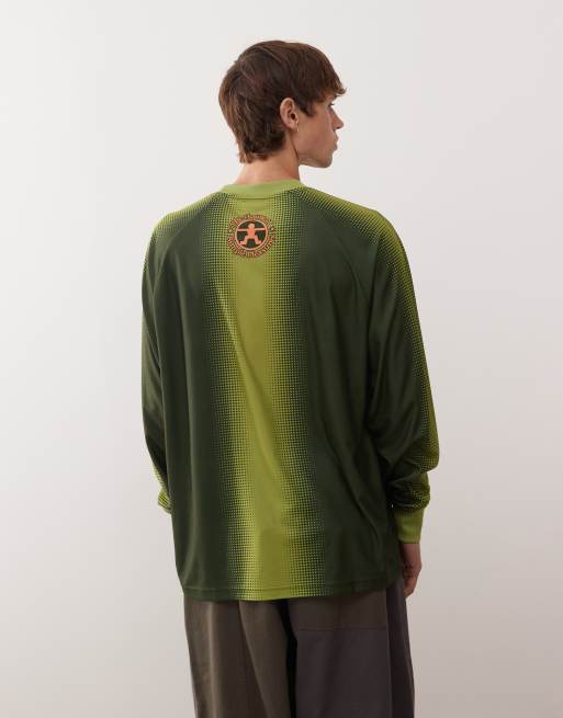 Deus Ex Machina hangout long sleeve motocross style jersey in green, 3 of 5