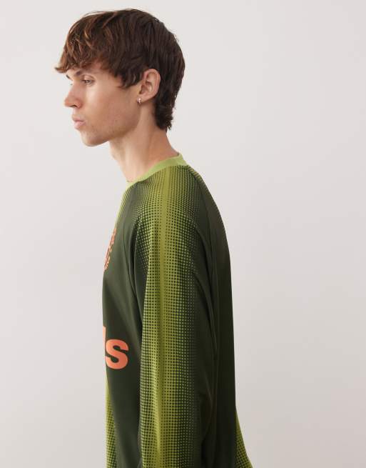 Deus Ex Machina hangout long sleeve motocross style jersey in green, 4 of 5