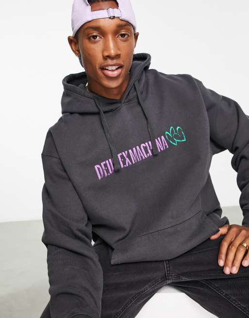 Deus Ex Machina heads roll hoodie in black exclusive to ASOS