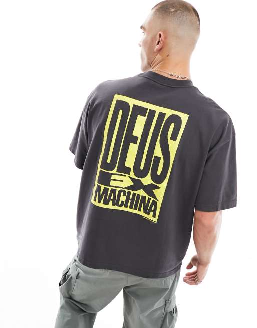 Deus Ex Machina strata t-shirt in gray Exclusive to ASOS