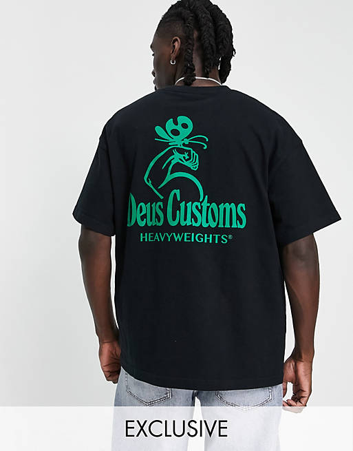 T-Shirts & Vests Deus Ex Machina heavyweights back print t-shirt in black exclusive to  