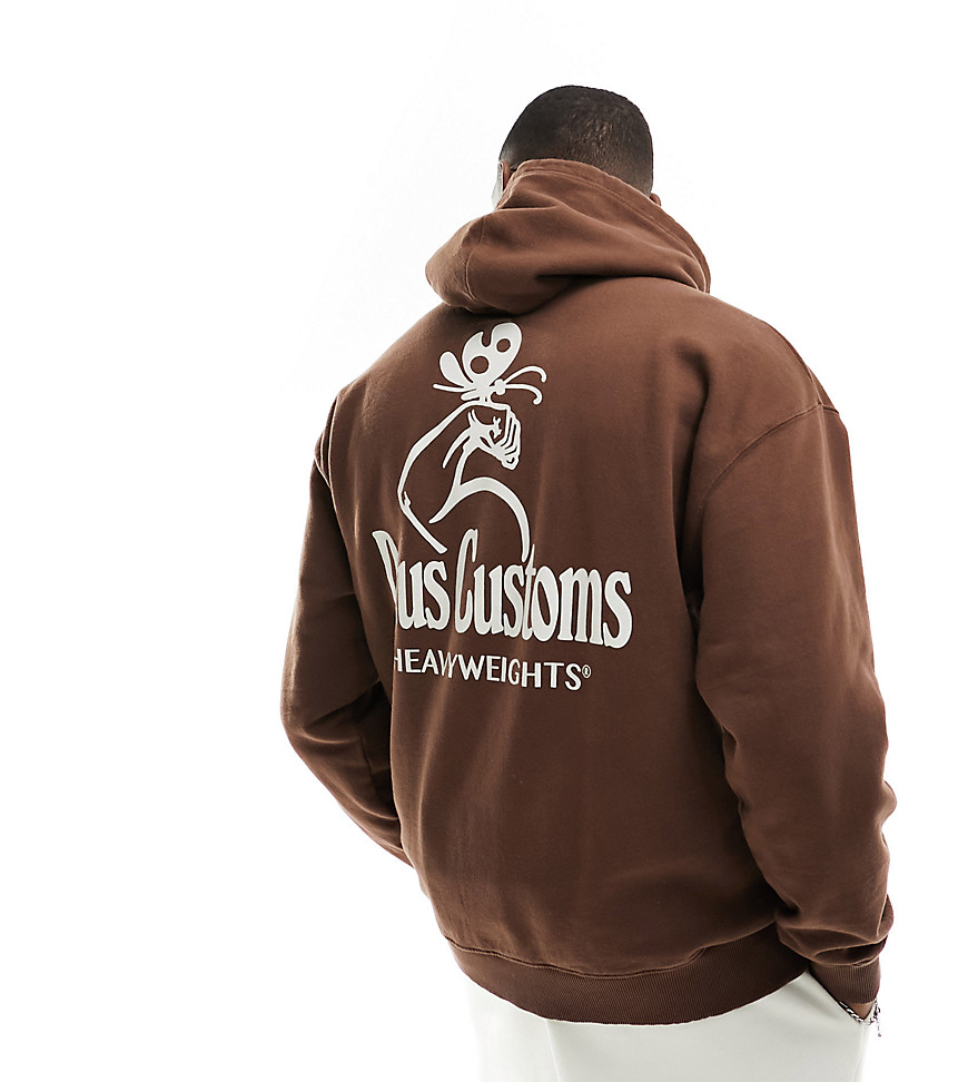 Deus Ex Machina heavyweights hoodie in brown
