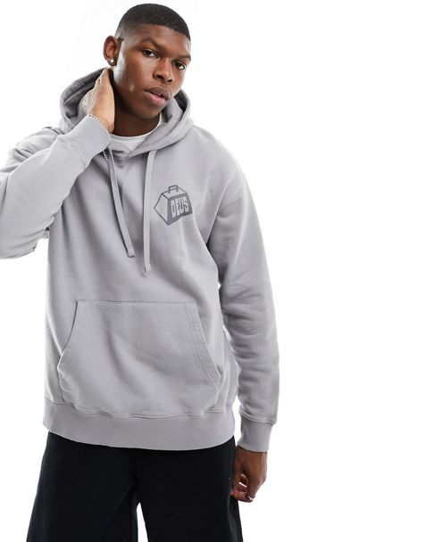 Pull&Bear Los Angeles printed hoodie in grey