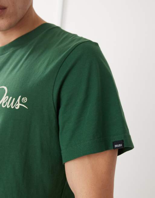 Deus Ex Machina - Hefferlump - T-shirt verde Hillside con stampa grafica, 4 di 4