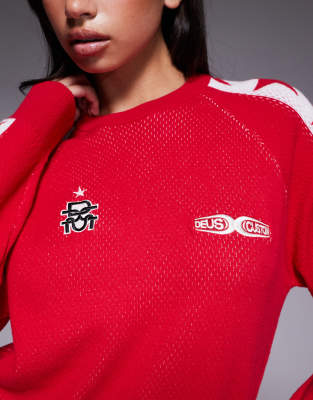 Deus Ex Machina Icon Knit Sweater In Red