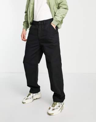 Deus Ex Machina Jett Record worker pants in black - ASOS Price Checker
