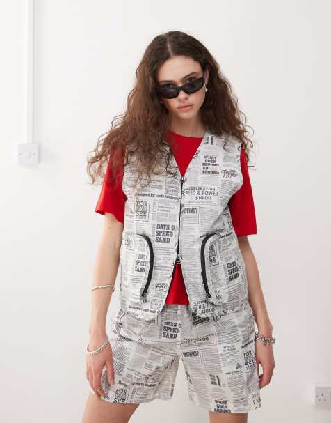 Deus Ex Machina paper street vest on multi