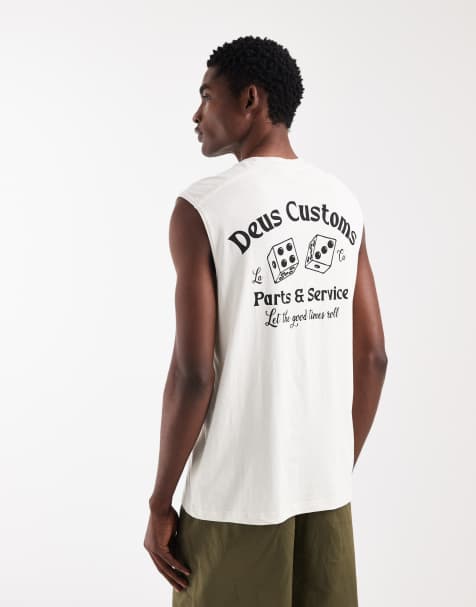 Deus Ex Machina knucklebones singlet top in white - view 1