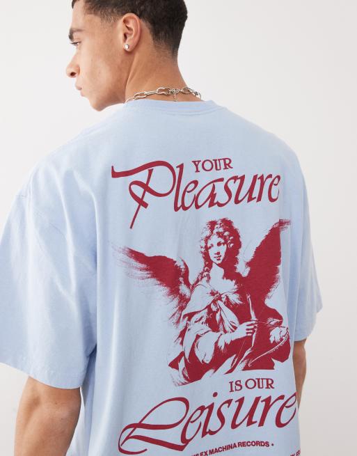 Deus Ex Machina lady libertine graphic t-shirt in light blue