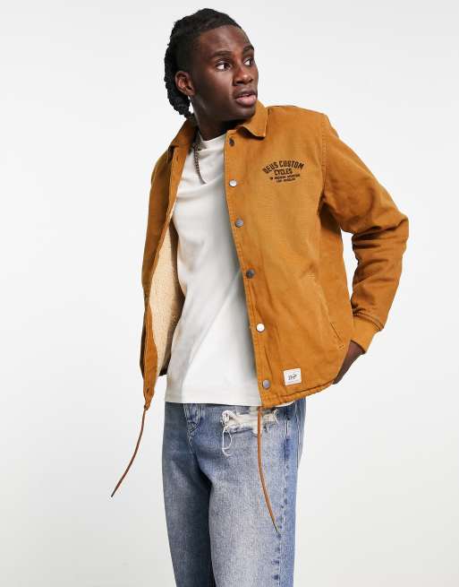 Deus Ex Machina lantham coach jacket in brown | ASOS