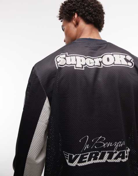 Deus Ex Machina long sleeve Off Road jersey with back print in black - view 1