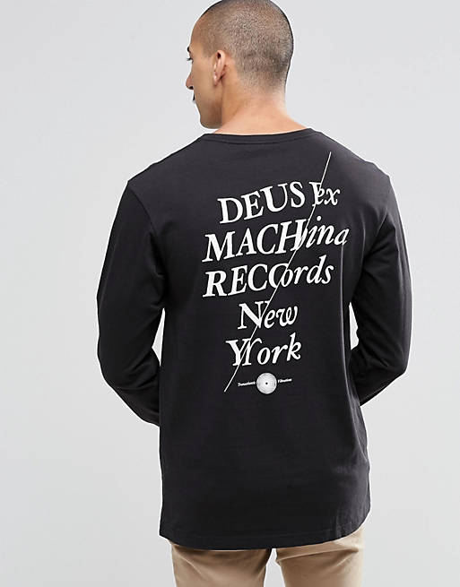 Deus Ex Machina Long Sleeve T-Shirt With Record Back Print | ASOS