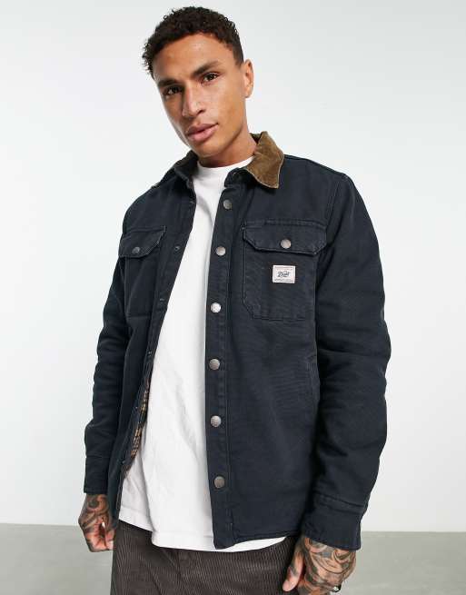 Deus Ex Machina maxwell quilted overshirt in black | ASOS