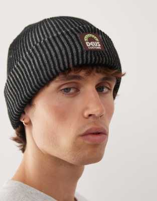 Deus Ex Machina Melody Two Tone Beanie In Gray