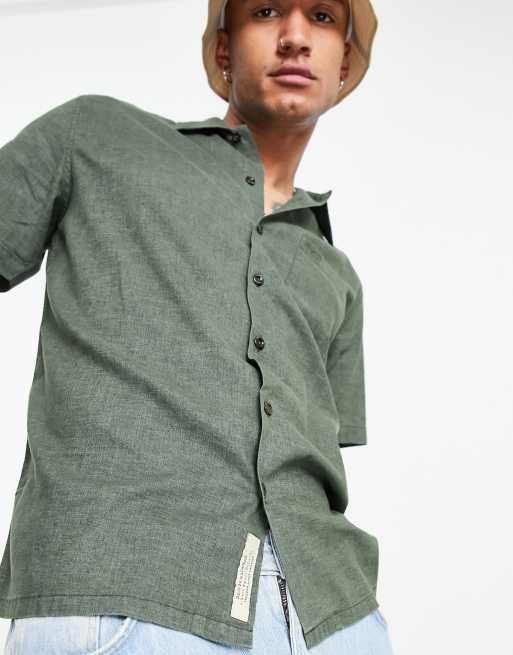 Deus Ex Machina oscar hemp shirt in khaki