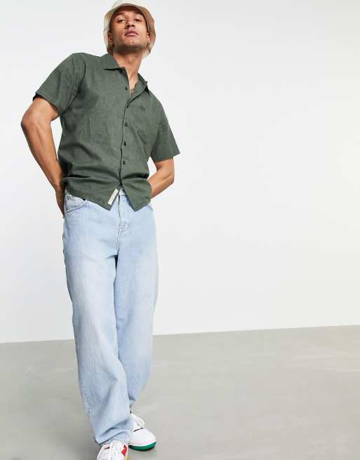 Deus Ex Machina oscar hemp shirt in khaki