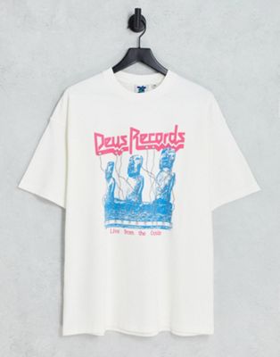 Deus Ex Machina outside t-shirt in off white exclusive to ASOS
