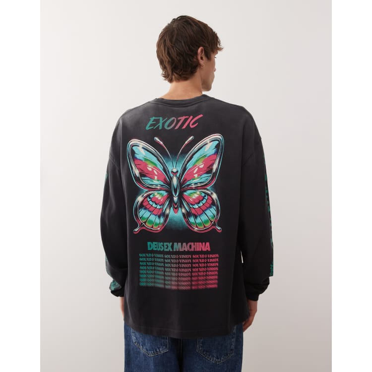 Deus Ex Machina oversized long sleeve t-shirt with butterfly back
