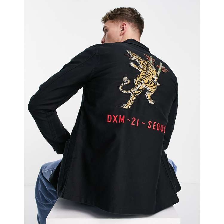 Deus Ex Machina P 41 Overshirt Met Borduursel In Zwart Asos