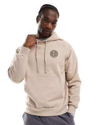 pill logo hoodie in khaki-Green