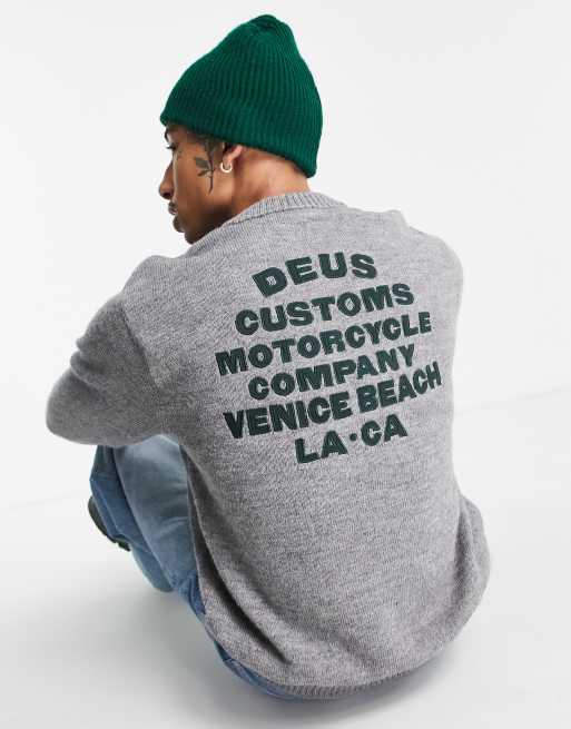 Deus Ex Machina Pull en maille coupe vent Gris