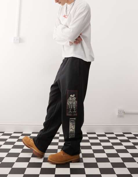 Deus Ex Machina re-circulation trackpant in black - view 1