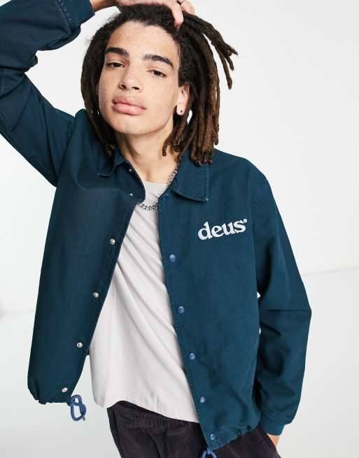 Deus Ex Machina records coach jacket in blue