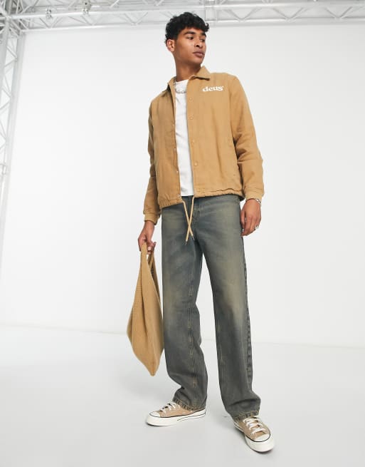 Deus Ex Machina Records coach jacket in brown | ASOS