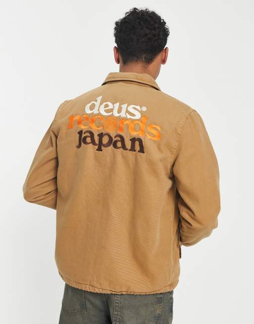 Deus Ex Machina Records coach jacket in brown | ASOS