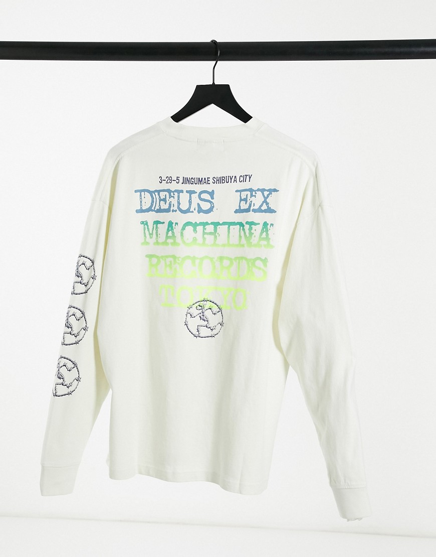 Deus Ex Machina - Records Encryption - Top met lange mouwen in wit