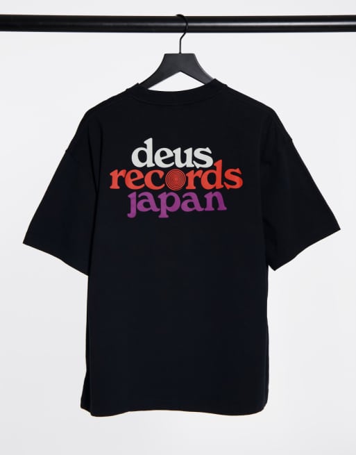 Deus Ex Machina Records strata t-shirt in black | ASOS