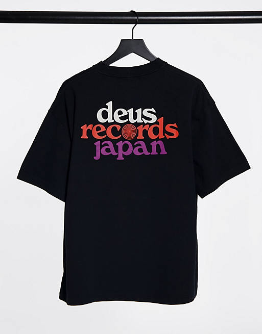 voor vod calcium Deus Ex Machina Records strata t-shirt in black | FaoswalimShops