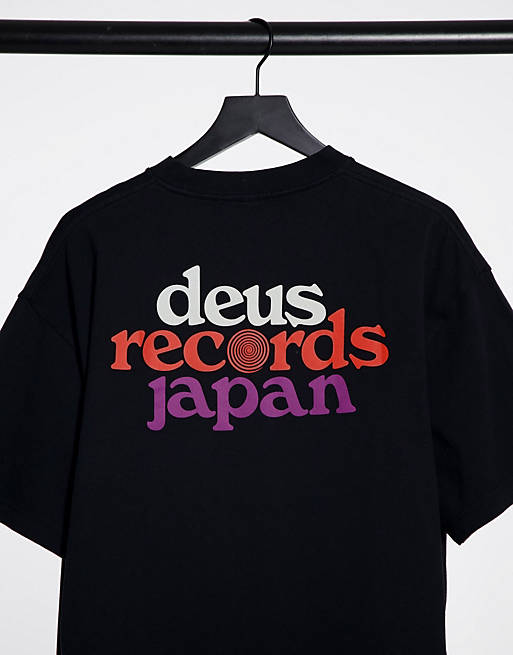 Deus Ex Machina Records strata t-shirt in black