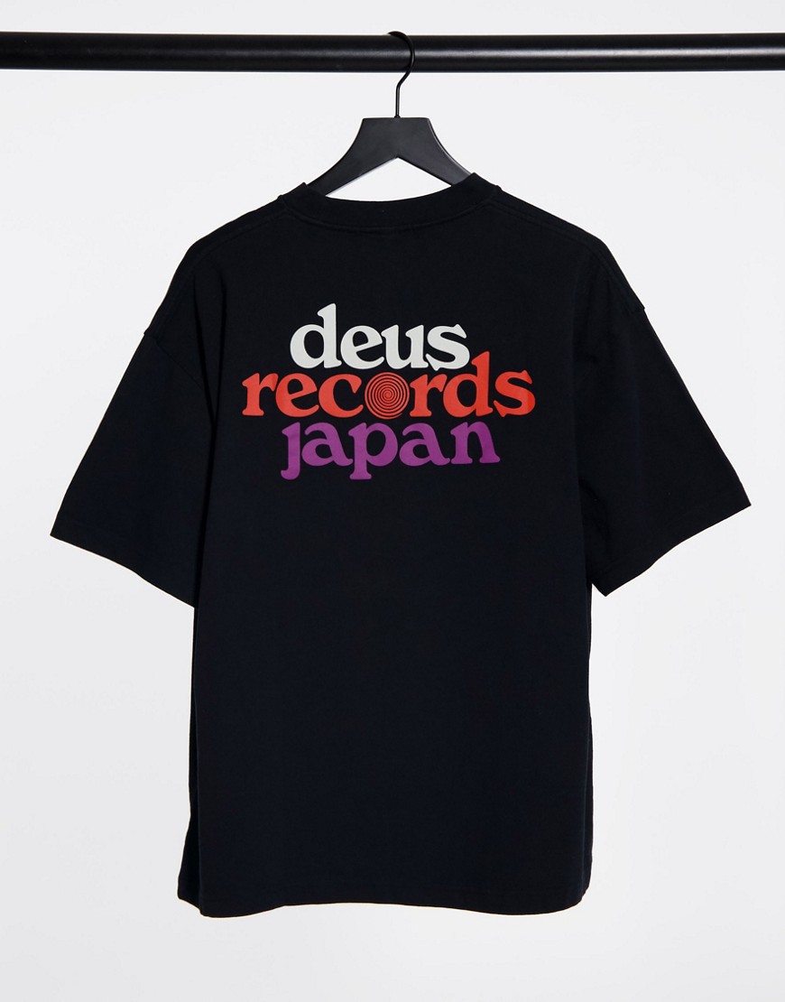 Deus Ex Machina - Records Strata - T-shirt in zwart