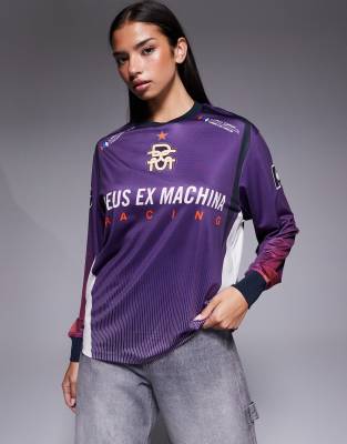 Deus Ex Machina - Renegade - Langärmliges Motocross-Trikot in Lila