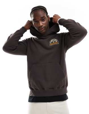 riders friend graphic hoodie in brown