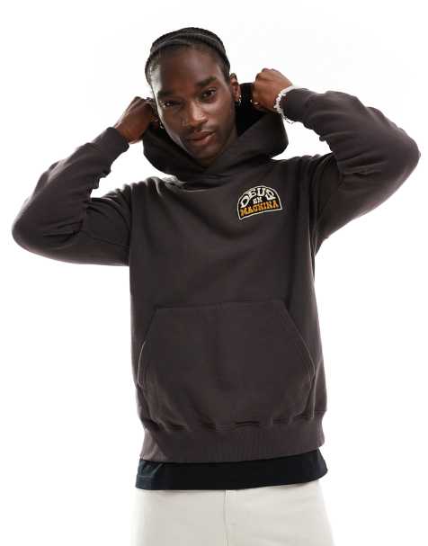 Deus Ex Machina riders friend graphic hoodie in brown - view 1